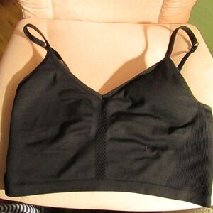 Fabletics Black Padded Bra Crop Tank